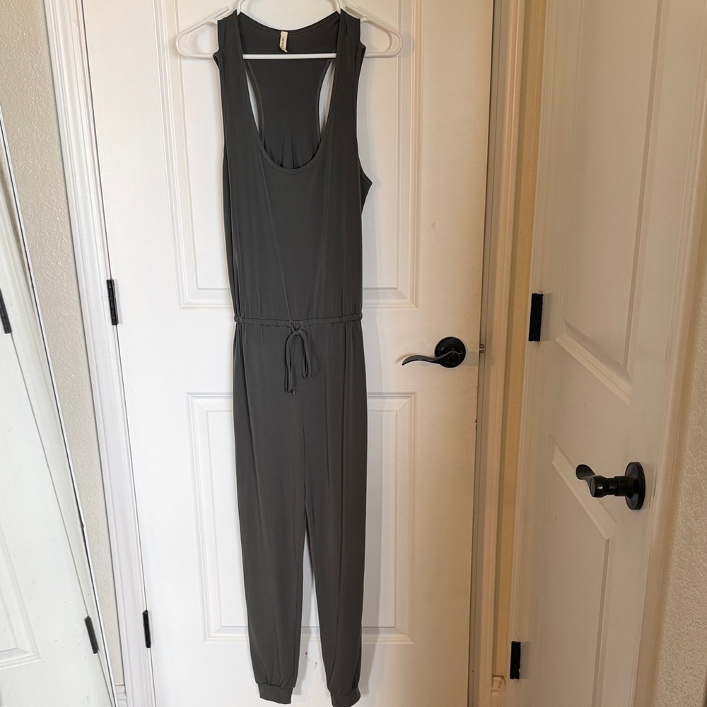 Revolve Lanston Sleeveless Army Green Jumpsuit